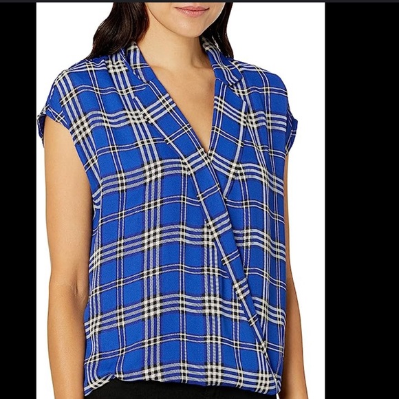 Cravate En Soie Vince Camuto Motif écossais Violet/bleu/blanc - Neuve Avec étiquettes